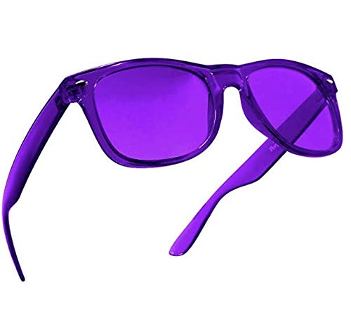 Violet Color Therapy Mood Glasses by Purple Canyon | Light Therapy Chakra Healing Glasses Chromotherapy Purple Colored Lenses