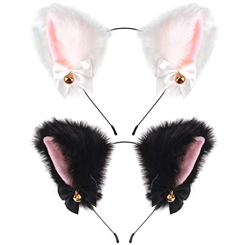 Cat Ears Headband Cosplay Girl Plush Furry Neko Ears Cosplay Costume Party Headbands for Women Girls Kids