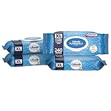 Cottonelle XL Flushable Wet Wipes, Adult Wipes Large, 4 Flip-Top Packs, 240 Total Wipes