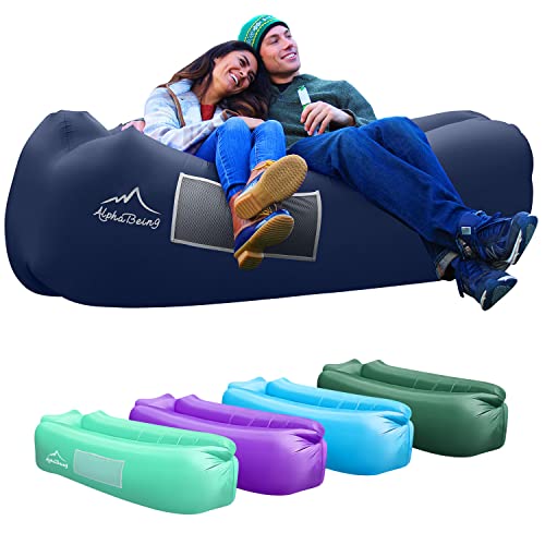 AlphaBeing Inflatable Lounger - Best Air Lounger Sofa for Camping, Hiking - Ideal Inflatable Couch for Pool and Festivals - Perfect Inflatable Beach Chair for Adults