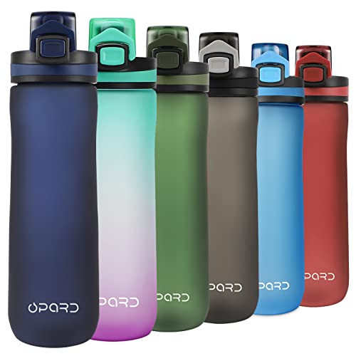 Opard Sports Water Bottle, 20 Oz BPA Free Non-Toxic Tritan Plastic Water Bottle with Leak Proof Flip Top Lid for Gym Yoga Fitness Camping (Blue)