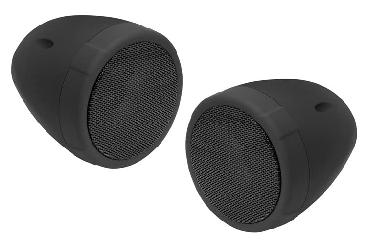 BOSS Audio Systems MCBK425BA Motorcycle Speaker System - 2 3 Inch Weatherproof Speakers with Built-in Amplifier,1 Volume Control, Great for Use with ATVs Motorcycles and All 12 Volt Vehicles