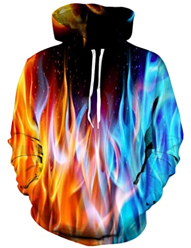 Yasswete Unisex Adults 3D Printed Fashion Hoodies for Men Women Pullover Novelty Sweatshirts with Big Pockets