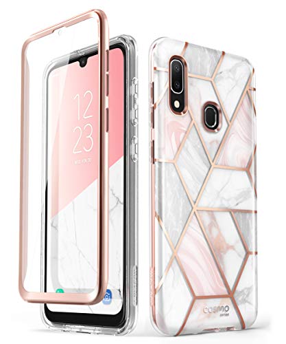 i-Blason Cosmo Series for Samsung Galaxy A20 / A30 Case, Slim Full-Body Stylish Protective Case with Built-in Screen Protector (Marble)