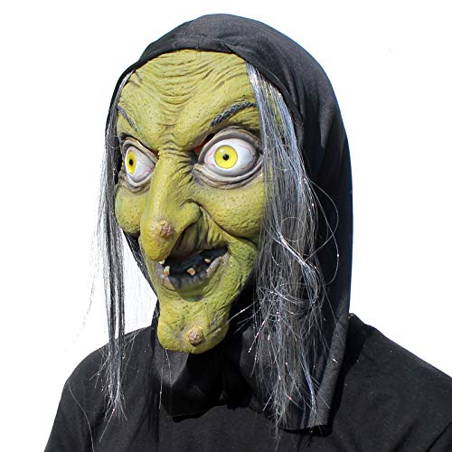 PartyHop - Old Woman Witch Mask - Halloween Scary Horror Cosplay Costume