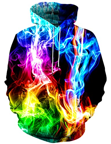 Hgvoetty Unisex 3D Novelty Hoodies for Men Women Cool Graphic Pullover Sweatshirts with Pockets