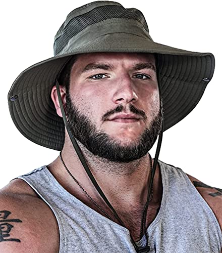 GearTOP Wide Brim Sun Hat for Men and Women - Mens Bucket Hats with UV Protection for Hiking - Beach Hats for Women UPF 50+