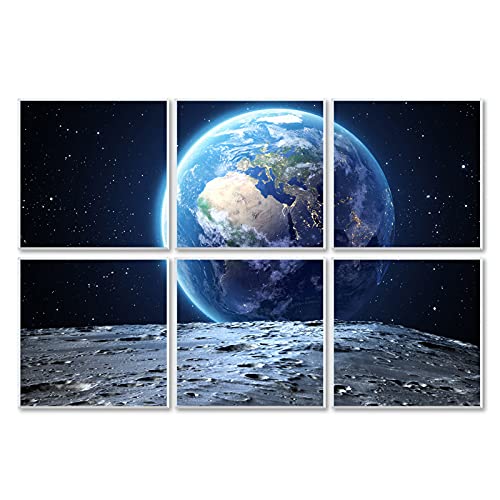 BUBOS Art Acoustic Panels,72“x48”inch Premium Acoustical wall panel,Adhesive Included, Decorative Sound Absorbing Panel for walls, Studio Acoustic Treatment. Soundproof wall panel,6 Pack,Earth