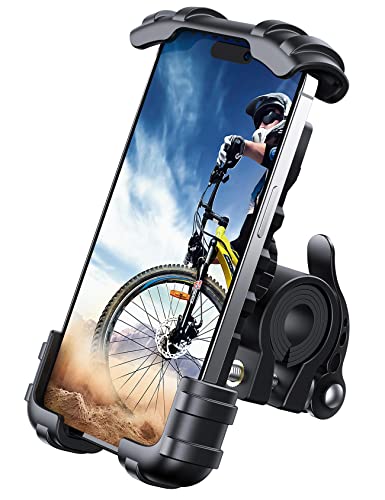 Lamicall Bike Phone Holder, Motorcycle Phone Mount Motorcycle Handlebar Cell Phone Clamp, Scooter Phone Clip for iPhone 14 Plus/Pro Max, 13 Pro Max, S9, S10 and More 4.7' - 6.8' Smartphones
