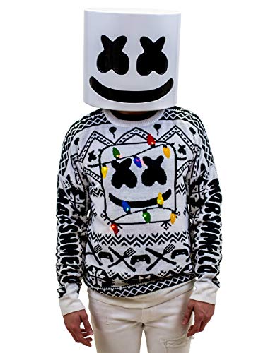 Spencer's Light-Up Marshmello Christmas Sweater - XL Multicolored