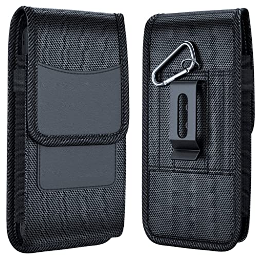 Meilib iPhone 14 Plus, 14 Pro max, 13 Pro Max, 12 Pro Max, 11 Pro Max, Xs Max, 8 Plus, 7 Plus, Belt Holster Case with Belt Clip ID Card Pouch Holder Cover (Fits iPhone with Otterbox Commuter Case)