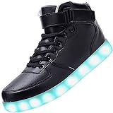 Odema Unisex LED Shoes High Top Light Up Sneakers for Women Men