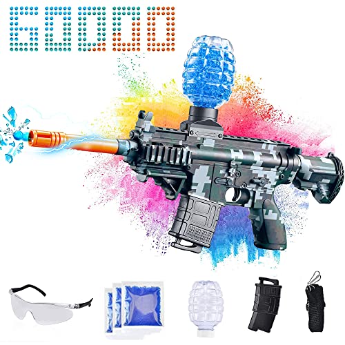 Electric Gel Ball Blaster Toy,Eco-Friendly Splatter Ball Blaster Automatic, with 60000+ Water Beads and Goggles, for Outdoor Activities - Team Game, Ages 12+,Green