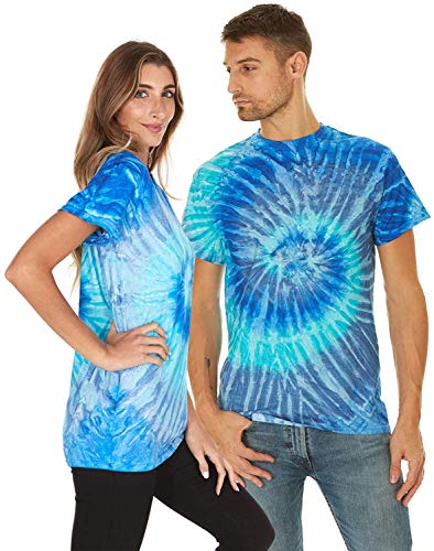 Colorful Tie Dye Tees for Men Or Women in 35 Colors. Up to 5XL