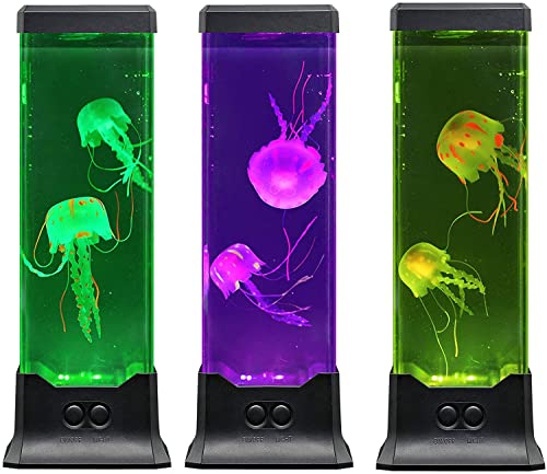 CALOVER Gifts for Kids Men Women Friends Family Electric Jellyfish Tank Lava Night Light Lamp Home Office Room Decor for Christmas Holiday Birthday Party