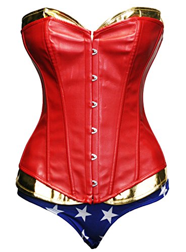 bslingerie® Woman Halloween Costume Overbust Corset with Shorts
