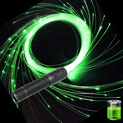 Fiber Optic Dance Whip Rechargeable, AZIMOM Space Whip 6ft 360° Swivel 36Mode Pixel Flow Whip Rave Toy Light Up Whip for Party Dancing EDM Music Festival Show