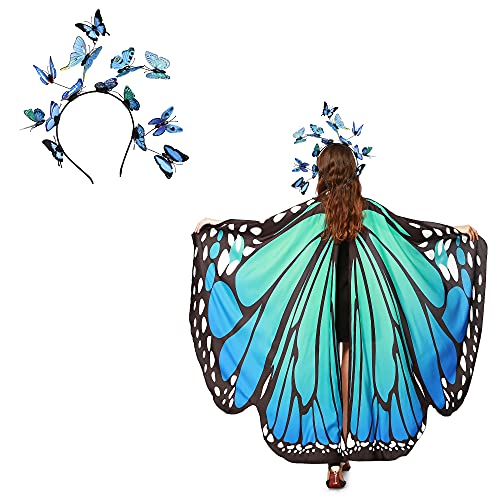 Fairy Wings Butterfly Costume for Women Butterfly Cape Adult Fairy Halloween Costume