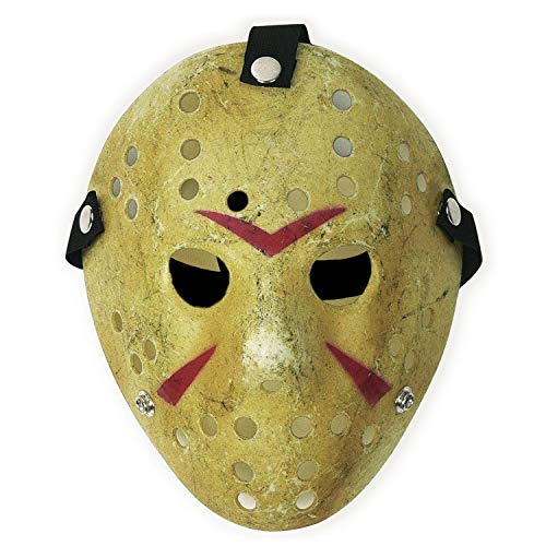 CASACLAUSI Jason Mask Cosplay Halloween Costume Mask Prop Horror Hockey Yellow