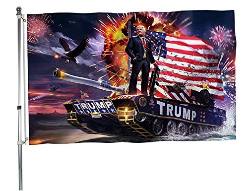 Homissor Trump 2024 Flag Donald Trump Desantis Tank Flags 3x5 Outdoor America Frontlines of Freedom Flag Banner Indoor with Grommets