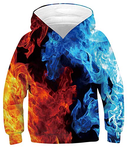 RAISEVERN Boys Girls Hoodies Kids Sweatshirts Pullover Hooded 3D Print Graphics Lightweight Hoody 6-16T