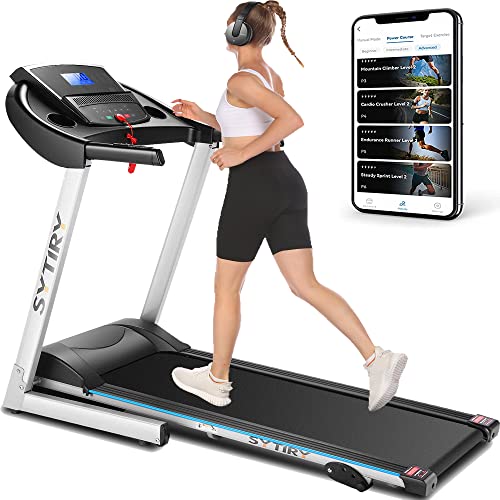 Smart Electric Folding Treadmill Foldable Home Fitness Equipment with LCD 3 Incline Levels 12 Preset or Adjustable Programs Bluetooth Connectivity for Walking & Running Cardio Exercise Machine