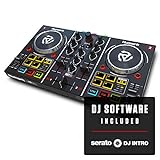 Numark Party Mix - Complete DJ Controller Set for Serato DJ with 2 Decks, Party Lights, Headphone Output, Performance Pads and Crossfader/Mixer