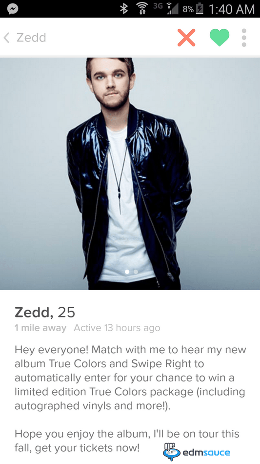 zedd tindr
