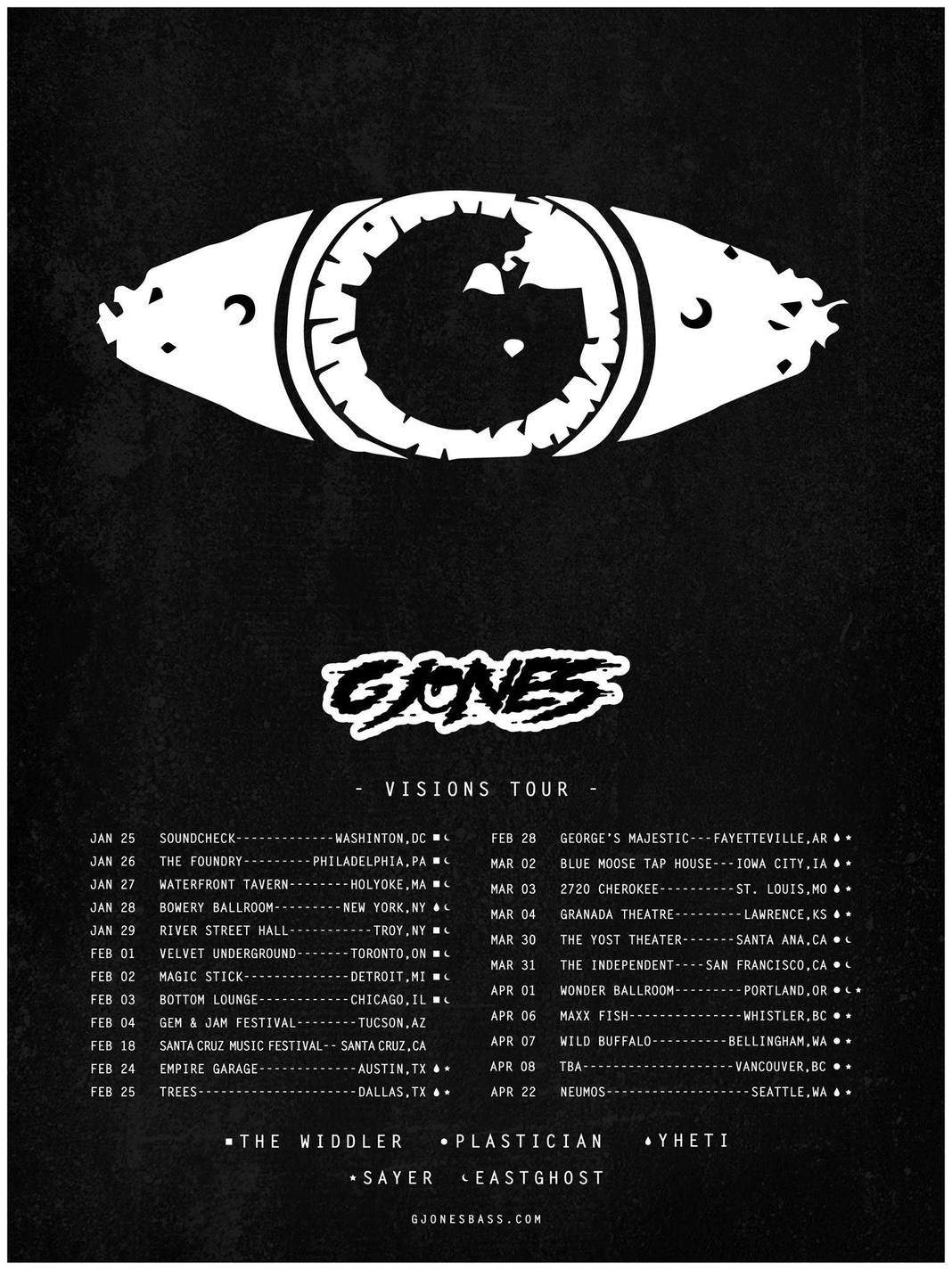 g jones tour 2023