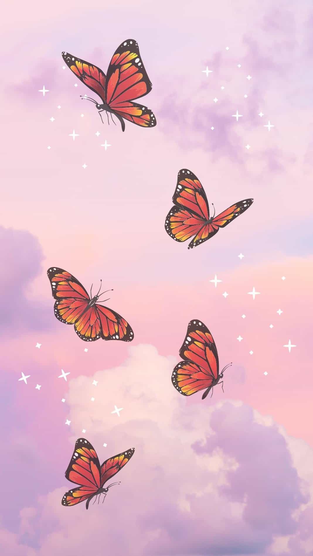 Sparkle Butterfly iPhone Wallpaper