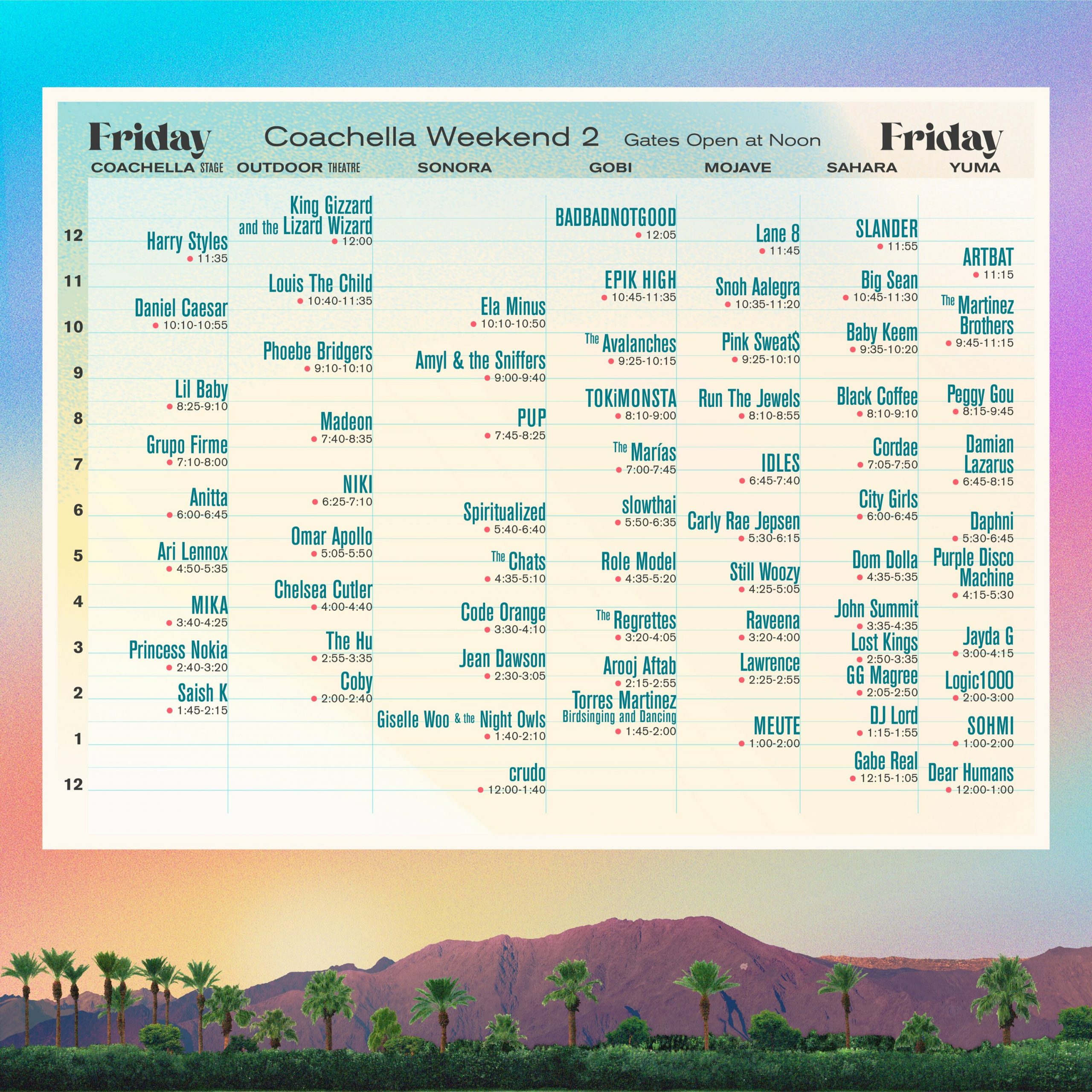 Coachella Schedule - 1