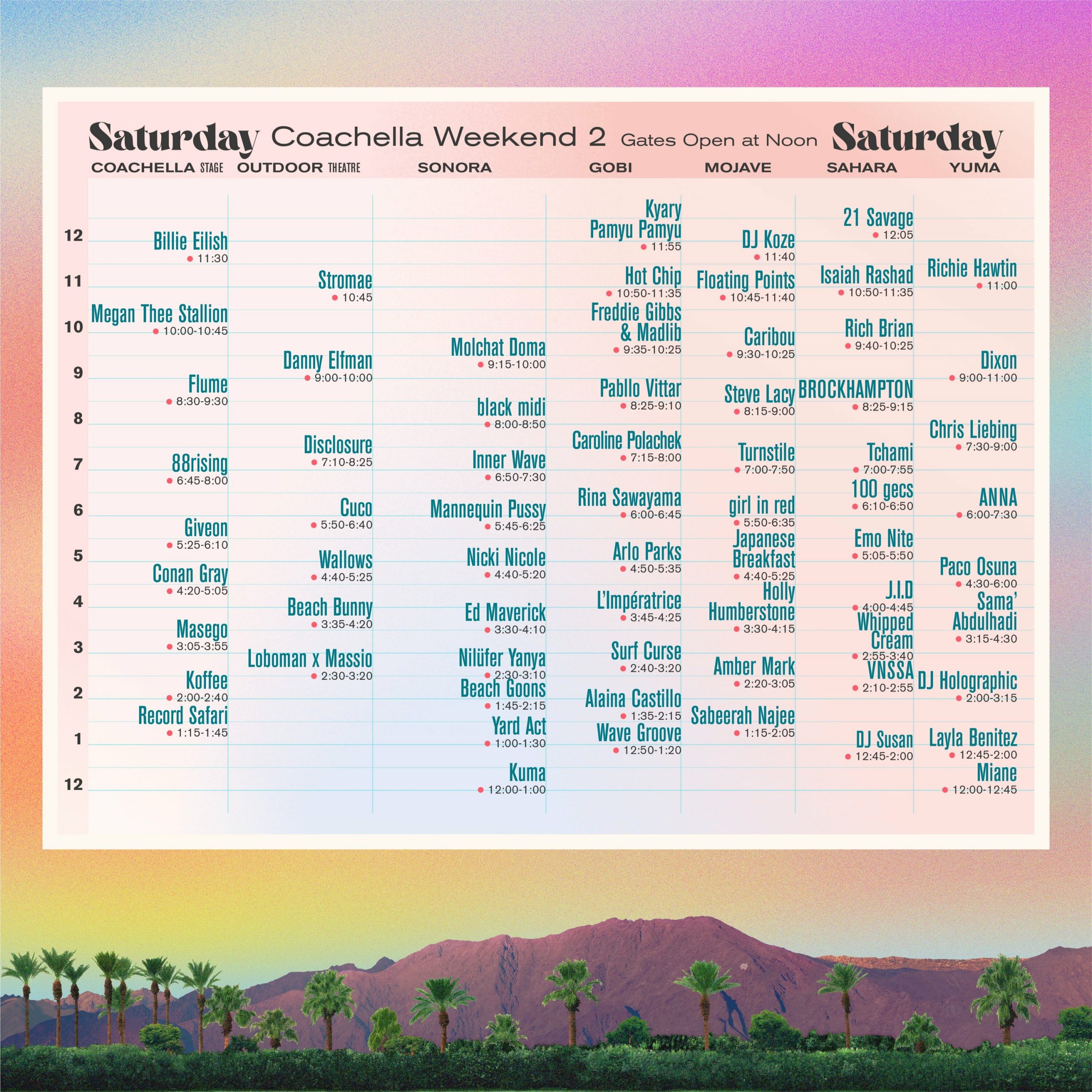 Coachella Schedule - 1