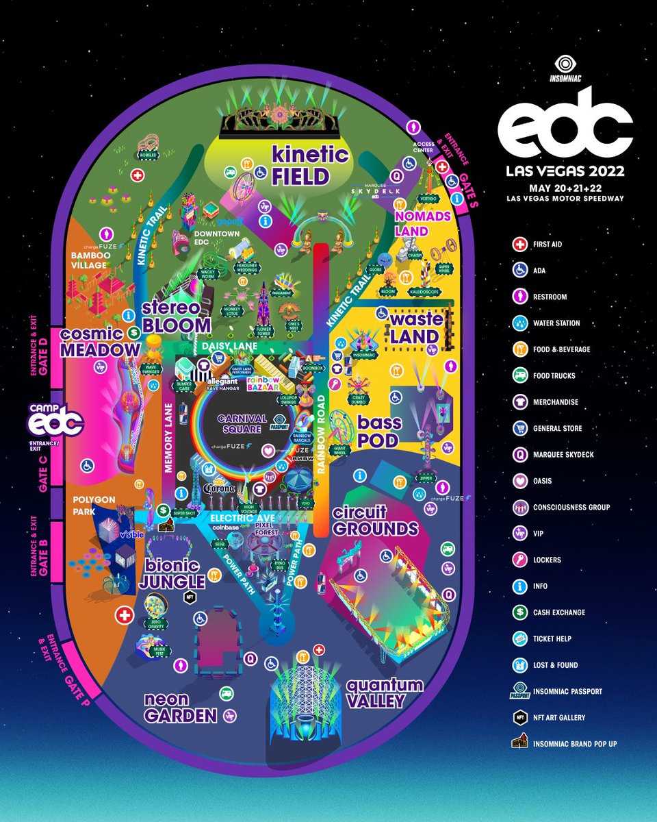 EDC Las Vegas 2022 Map
