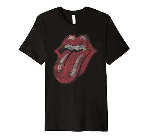 The Rolling Stones Distressed Tongue Premium T-Shirt