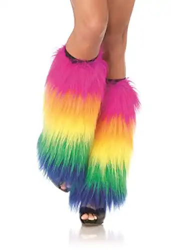 Leg Avenue Costume Accessories's Rainbow Pride Festival Furry Leg Warmer, One Size