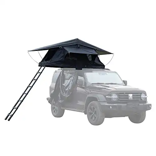 Dithoko Rooftop Tent Truck SUV Camping Rooftop Tent with Ladder, Rooftop Tents for Camping Waterproof Sunroof Tent Breathable Large Space Outdoor Travel Fishing Trailer Tent for 1-2 People