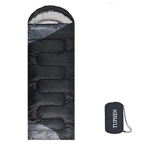 tuphen- Sleeping Bags for Adults Kids Boys Girls Backpacking Hiking Camping Microfiber Liner, Cold Warm Weather 4 Seasons Winter, Fall, Spring, Summer, Indoor Outdoor Use, Lightweight & Waterproof