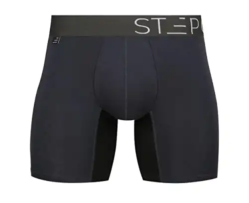STEP ONE | Mens Bamboo Boxer Brief (Longer) | Anti Chafe, Moisture Wicking Underwear for Men