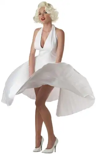 Marilyn Monroe Deluxe White Halter Dress Costume Small