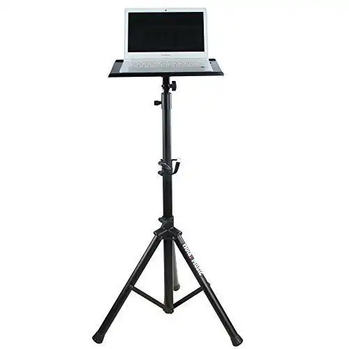 Hola! Music HPS-300B Heavy Duty Professional Multi-Purpose DJ Tripod Stand - Laptop Stand, Projector Stand, Mixer Stand and Other Audio Equipment
