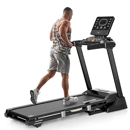 Treadmills for Home 400 lbs Weight Capacity, Commerical Heavy Duty Treadmill with Auto Incline 15, Running Machine for Home with Foldable System, Wide Belt Treadmill 3.5 HP Motor, Bluetooth Audio