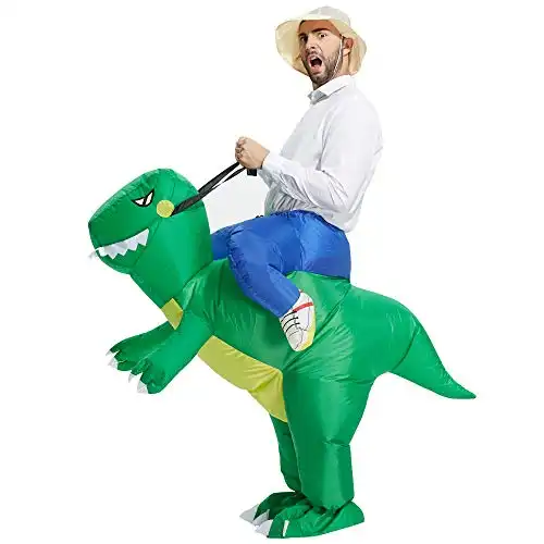 TOLOCO Inflatable Costume Adult, Inflatable Halloween Costumes for Men, Inflatable Dinosaur Costume for Adults, Blow up Costumes for Adults, T REX Costume