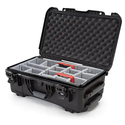 Nanuk 935 Waterproof Carry-On Hard Case with Wheels and Padded Divider - Black
