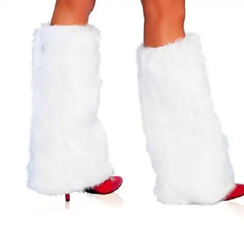 Women Warm Leg Warmers Faux Fur Fluffy Leg-Warmers Winter Boot Cuffs Cover