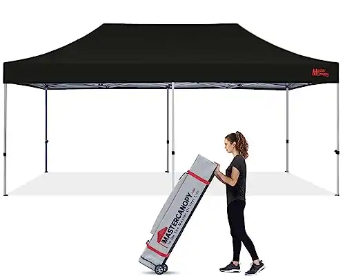 MASTERCANOPY Pop Up Canopy Tent Commercial 10x20 Instant Shelter (Black)