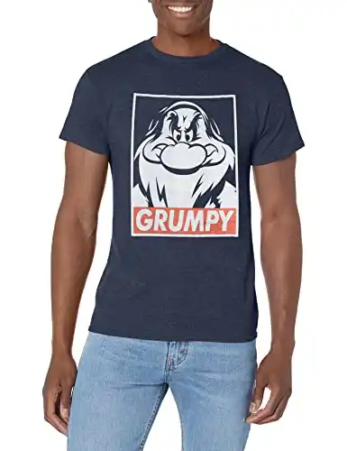 Disney Men's Snow White and Seven Dwarfs Grumpy Graphic T-Shirt
