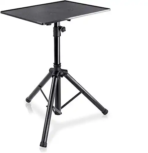 PYLE-PRO Pro DJ Laptop, Projector Stand-Adjustable Laptop Stand,Computer DJ Equipment Studio Stand Mount Holder, Height Adjustable, Laptop Projector Stand, 28" to 50",Good For Stage or Studi...