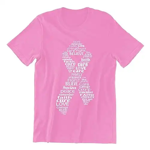 Promotion & Beyond Breast Cancer Awareness Pink Ribbon T-Shirt for Men Stand up to Cancer Shirts