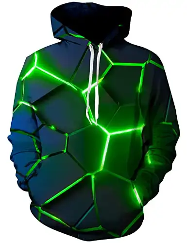 Ahegao Unisex Novelty Hoodies 3D Printed Graphics Fleece Pockets Pullover Sweatshirts for Christmas Halloween