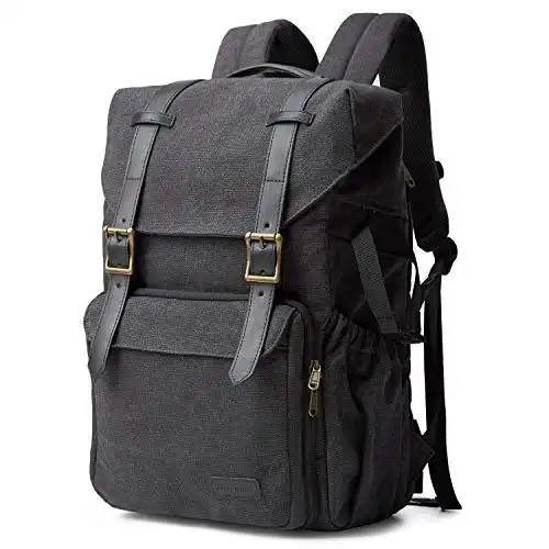 BAGSMART Camera Backpack, Camera Backpacks for Photographers,DSLR SLR Waterproof Camera Bag Backpack Fit up to 15" Laptop with Tripod Holder Waist Belt Rain Cover, Black